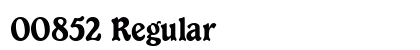 00852 Regular Font Preview