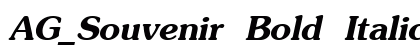 AG_Souvenir Bold Italic font free download