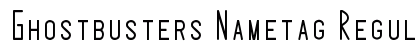 Ghostbusters Nametag Regular Font Preview