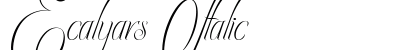 Ecalyars Italic font free download