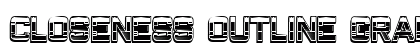 Closeness Outline Gradient Regular Font Preview