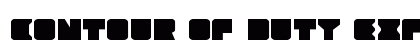 Contour of Duty Expanded Expanded Font Contour of Duty Expanded Expanded Font Preview