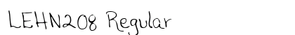 LEHN208 Regular Font Preview