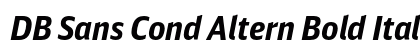 DB Sans Cond Altern Bold Italic preview DB Sans Cond Altern Bold Italic preview