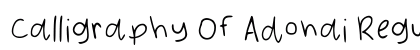 Calligraphy Of Adonai Regular Font Preview