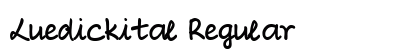 Luedickital Regular Font Preview