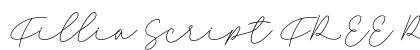 Fillia Script FREE Regular Font Preview