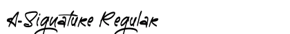 A-Signature Regular (OpenType) Font Preview