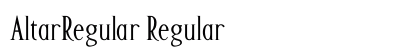 AltarRegular Regular Font Preview