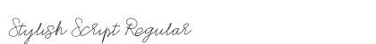 Stylish Script Regular Font Preview