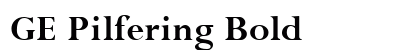 GE Pilfering Bold Font Preview