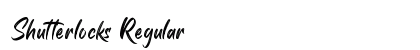 Shutterlocks Regular Font Preview