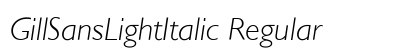 GillSansLightItalic Regular