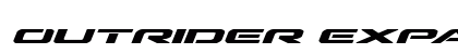 Outrider Expanded Bold Italic Expanded Bold Italic Font Preview