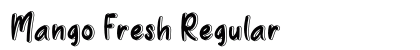 Mango Fresh Regular Font Preview