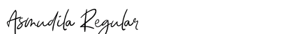 Asmudila Regular Font Preview