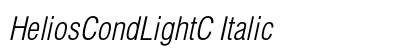 HeliosCondLightC Italic Font Preview