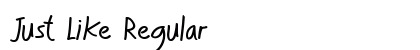 Just Like Regular Font Preview