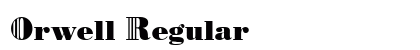 Orwell Regular font free download