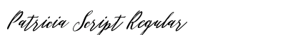 Patricia Script Regular preview