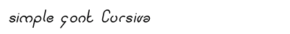 simple font Cursiva preview
