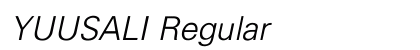 YUUSALI Regular Font Preview YUUSALI Regular Font Preview