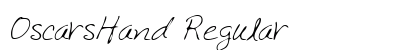 OscarsHand Regular Font OscarsHand Regular Font Preview