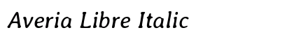 Averia Libre Italic Font Averia Libre Italic Font Preview