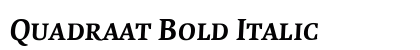 Quadraat Bold Italic Font Quadraat Bold Italic Font Preview