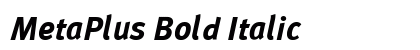 MetaPlus Bold Italic Font Preview