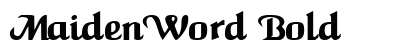 MaidenWord Bold Font Preview