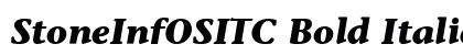 StoneInfOSITC Bold Italic preview