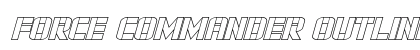 Force Commander Outline Italic Italic Font Preview