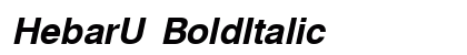 HebarU BoldItalic preview