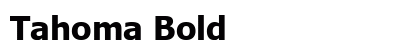 Tahoma Bold Font Preview