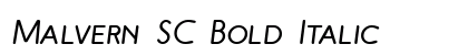 Malvern SC Bold Italic Font Preview
