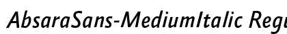AbsaraSans-MediumItalic Regular preview
