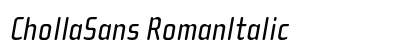 ChollaSans RomanItalic preview