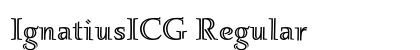 IgnatiusICG Regular (OpenType) Font Preview