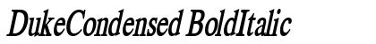 DukeCondensed BoldItalic preview