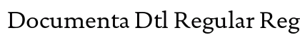 Documenta Dtl Regular Regular Font Preview