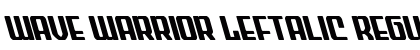 Wave Warrior Leftalic Regular Font Preview Wave Warrior Leftalic Regular Font Preview