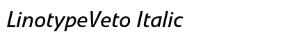 LinotypeVeto Italic Preview