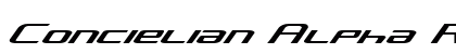 Concielian Alpha Regular Font Preview