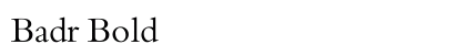 Badr Bold Font Preview