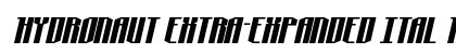 Hydronaut Extra-Expanded Ital Regular Font Preview