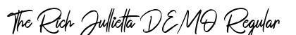 The Rich Jullietta DEMO Regular Font Preview