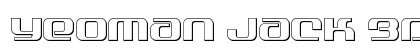 Yeoman Jack 3D Regular Font Preview Yeoman Jack 3D Regular Font Preview