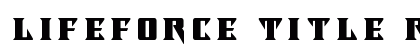 Lifeforce Title Regular Font Preview