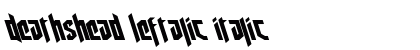 Deathshead Leftalic Italic Font Preview